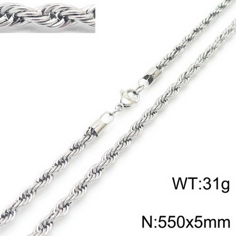 Minimalist Twist 201 Stainless Steel Plating Stainless Steel Necklaces