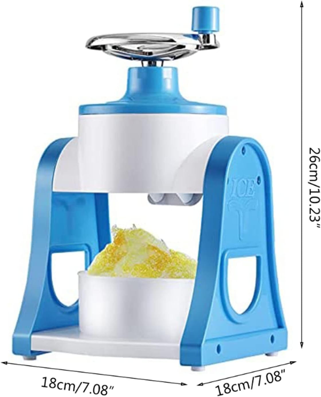 Portable Manual Ice Shaver Snow Ball Machine. Mini Ice Shaving Machine. Ice Cream Grinding Machine