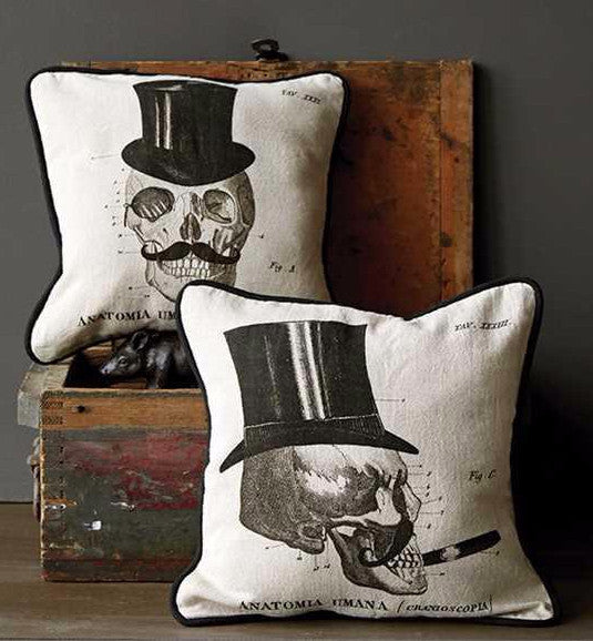 Anatomical Skull Dandies Pillows - Set of 2