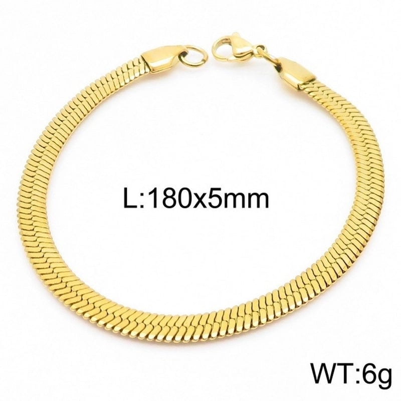 Classic Style Solid Color Titanium Steel 18K Gold Plated Plating Chain Necklace