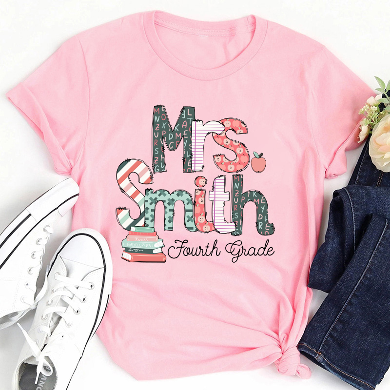 Personalized Prints Teacher T-Shirt