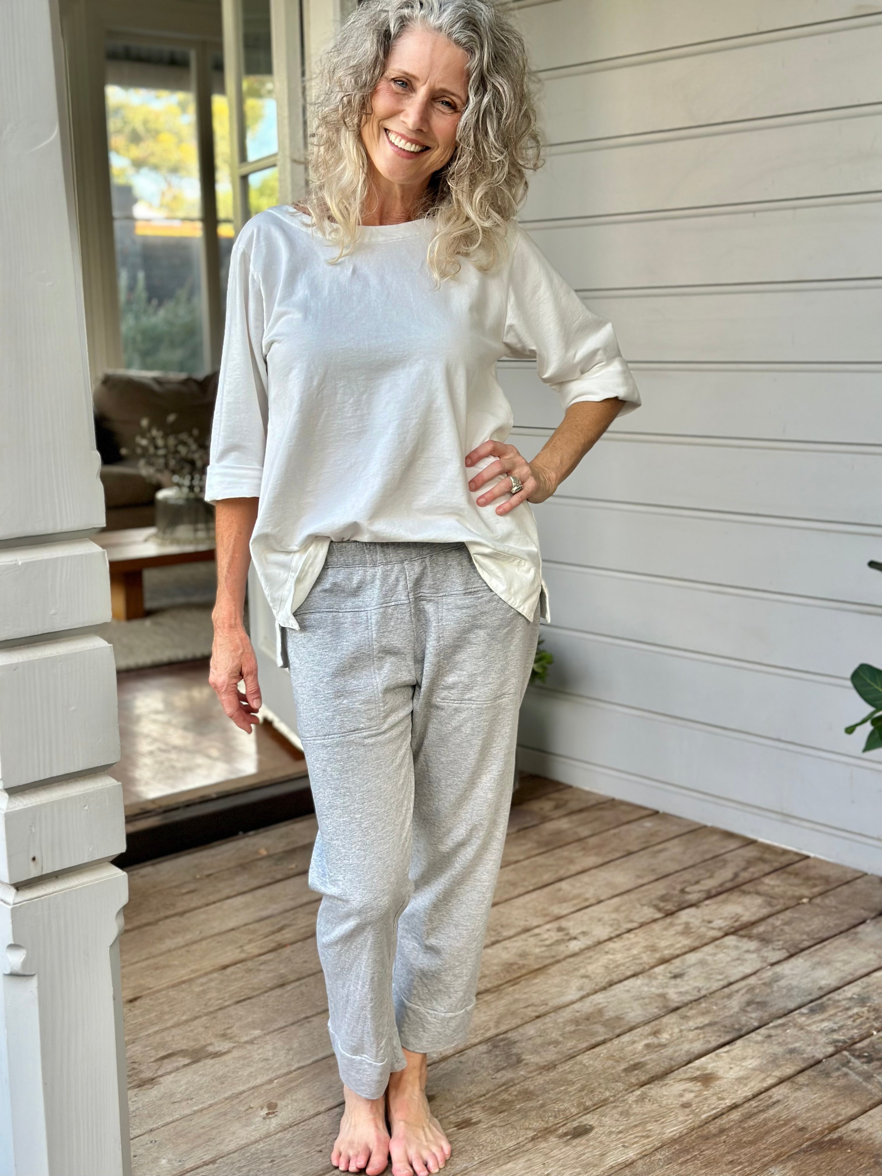 darcy capri pants  - misty knit