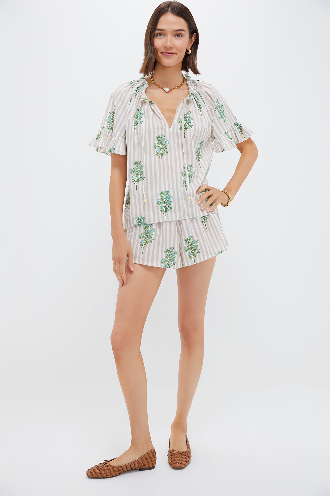 Sand Striped Bouquet Jolie Short