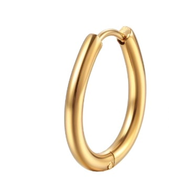 1 Piece Fashion Square Plating 201 Stainless Steel 18K Gold Plated Earrings