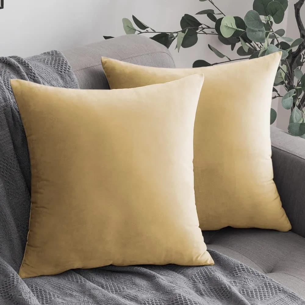 Beige-Cushion Covers Pack of Two