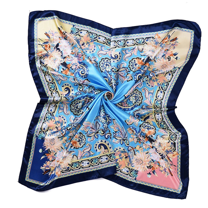 Women's Casual Vintage Style Ethnic Style Paisley Satin Printing And Dyeing Silk Scarf