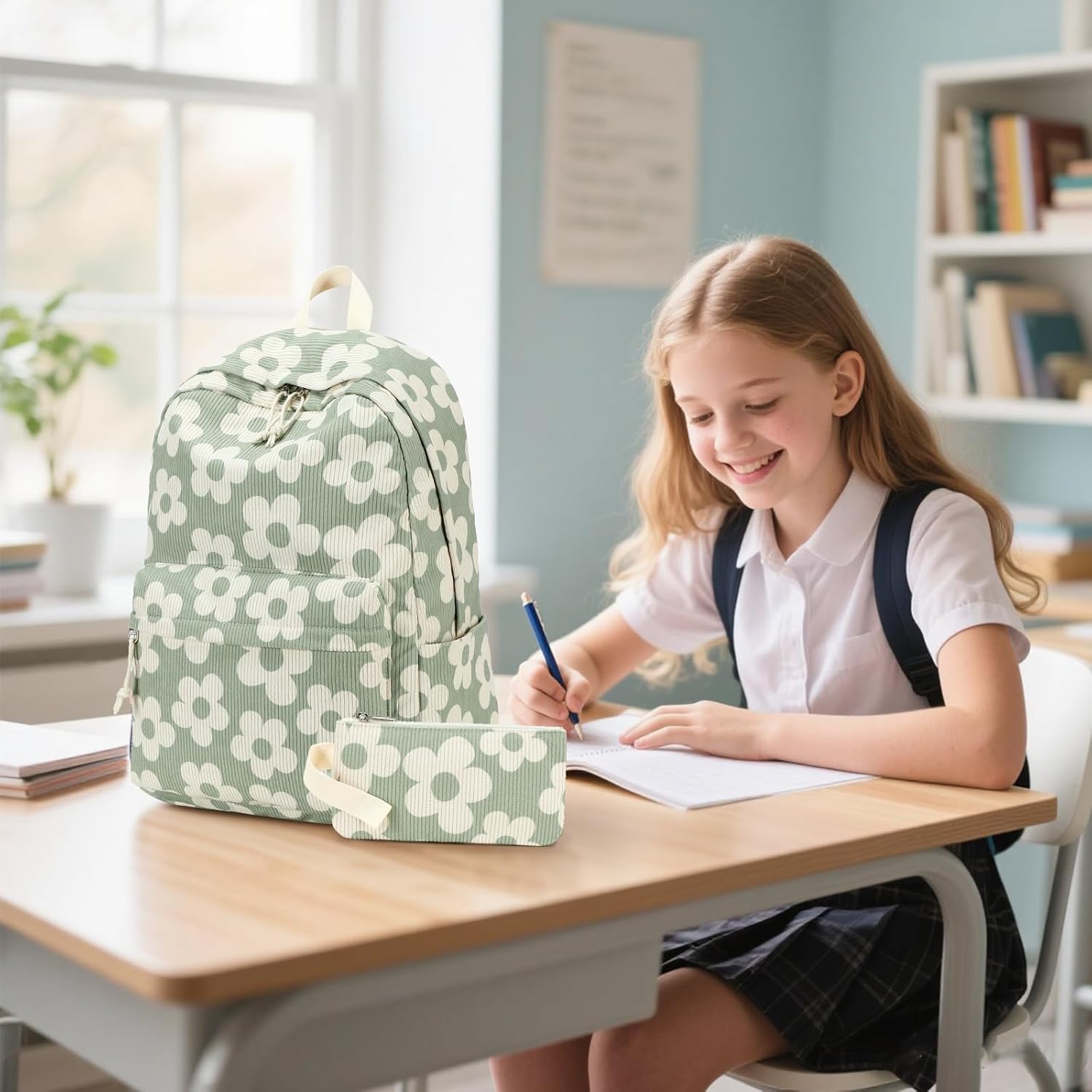 Bluboon School Backpack Teens Girls Boys Kids School Book Bags with Lunch Box Pencil Bag