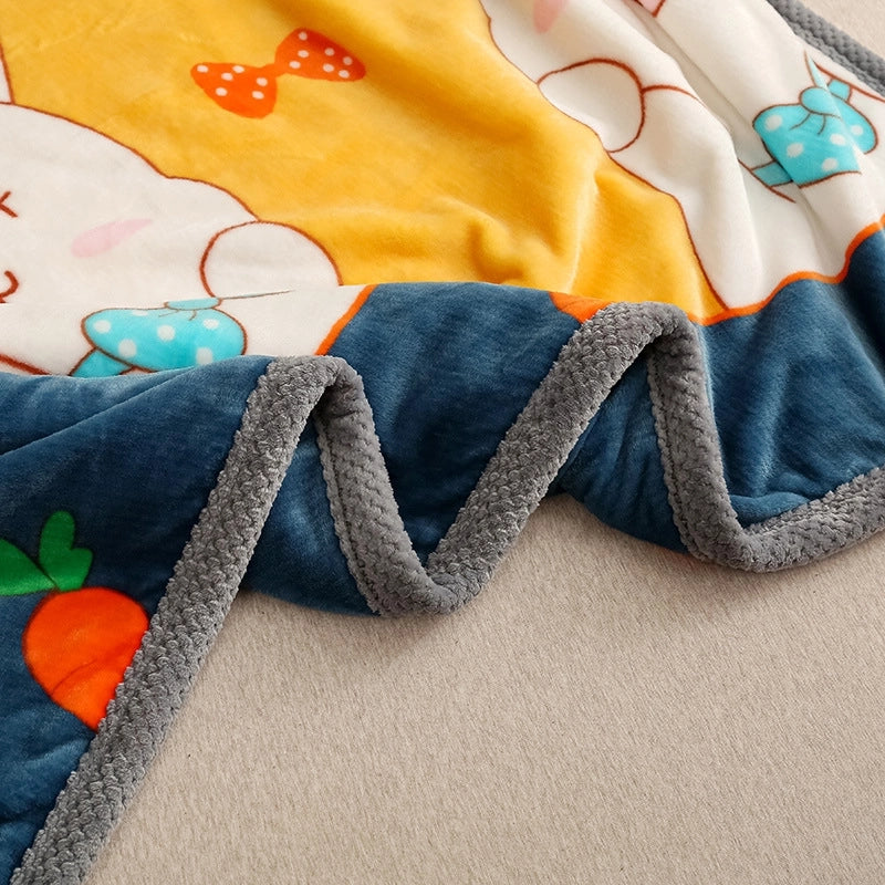 Thickened Autumn And Winter Blanket Flannel Blanket Faleirong Gift Blanket Summer Air-conditioning Blanket Coral Fleece Sheets