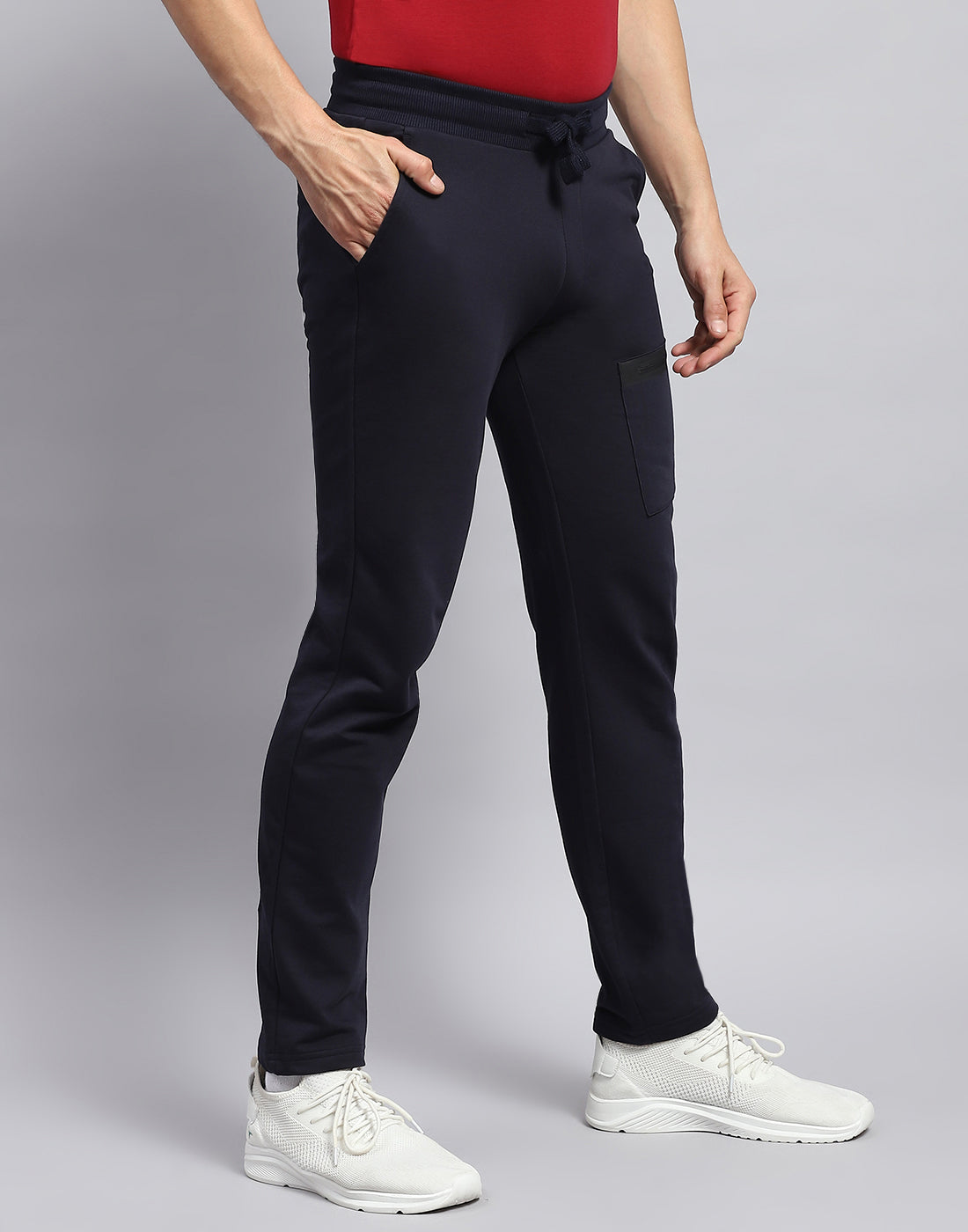 Men Navy Blue Solid Smart Fit Jogger