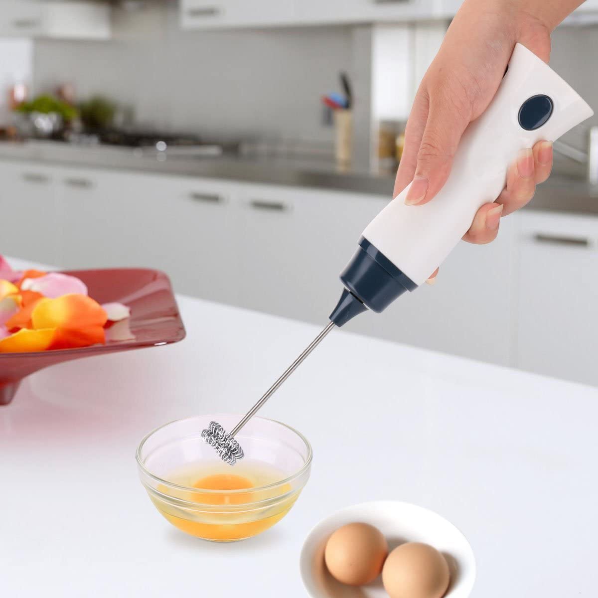 Rechargeable Stainless Steel Hand Electric Stirrer Egg/Milk/Coffee/Sauce/Cocktail