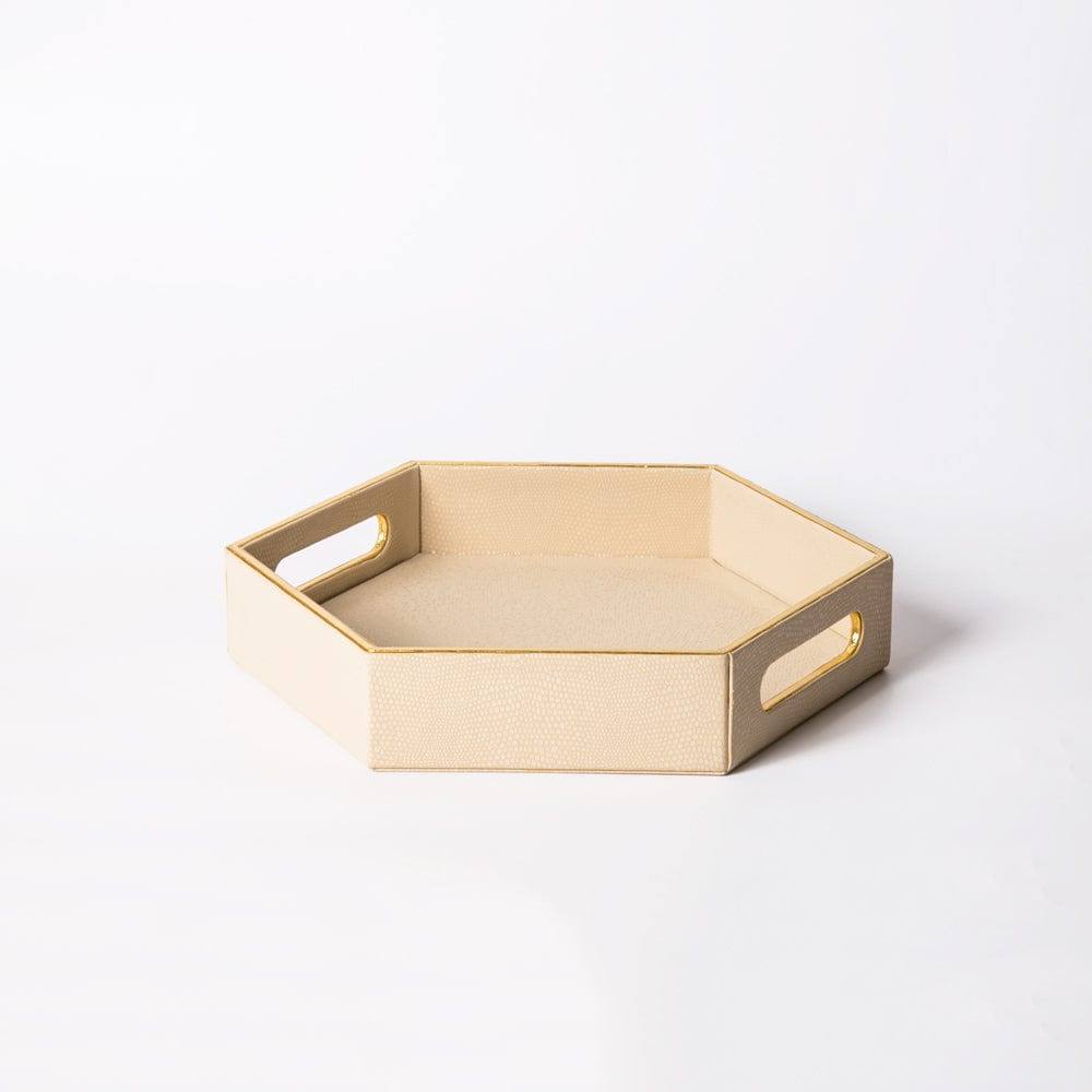 Barot Hexagon Tray - Ivory