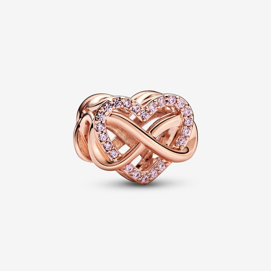 Family Infinity Pink Heart Pandora Charm