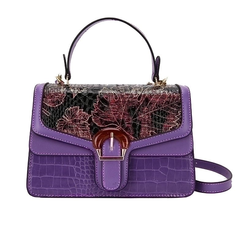 Women's Small Pu Leather Color Block Vintage Style Classic Style Square Flip Cover Handbag
