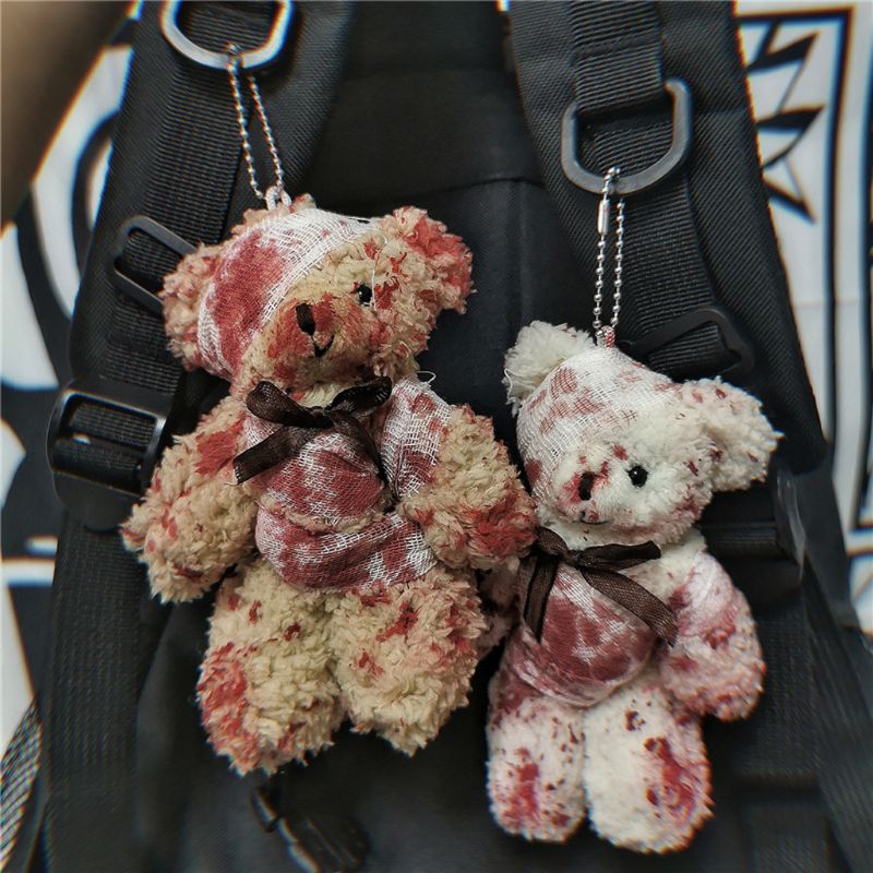 Bloody Teddy Bear Keychain