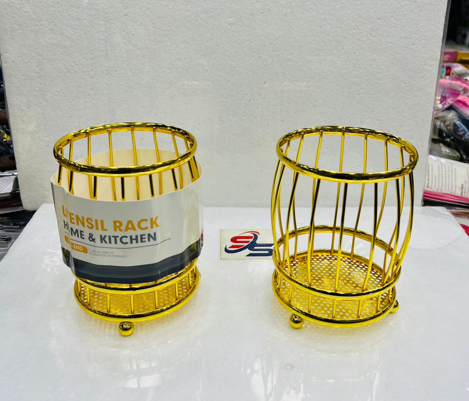 GOLDEN KITCHEN SPOON HOLDER (GOLD COLOUR)