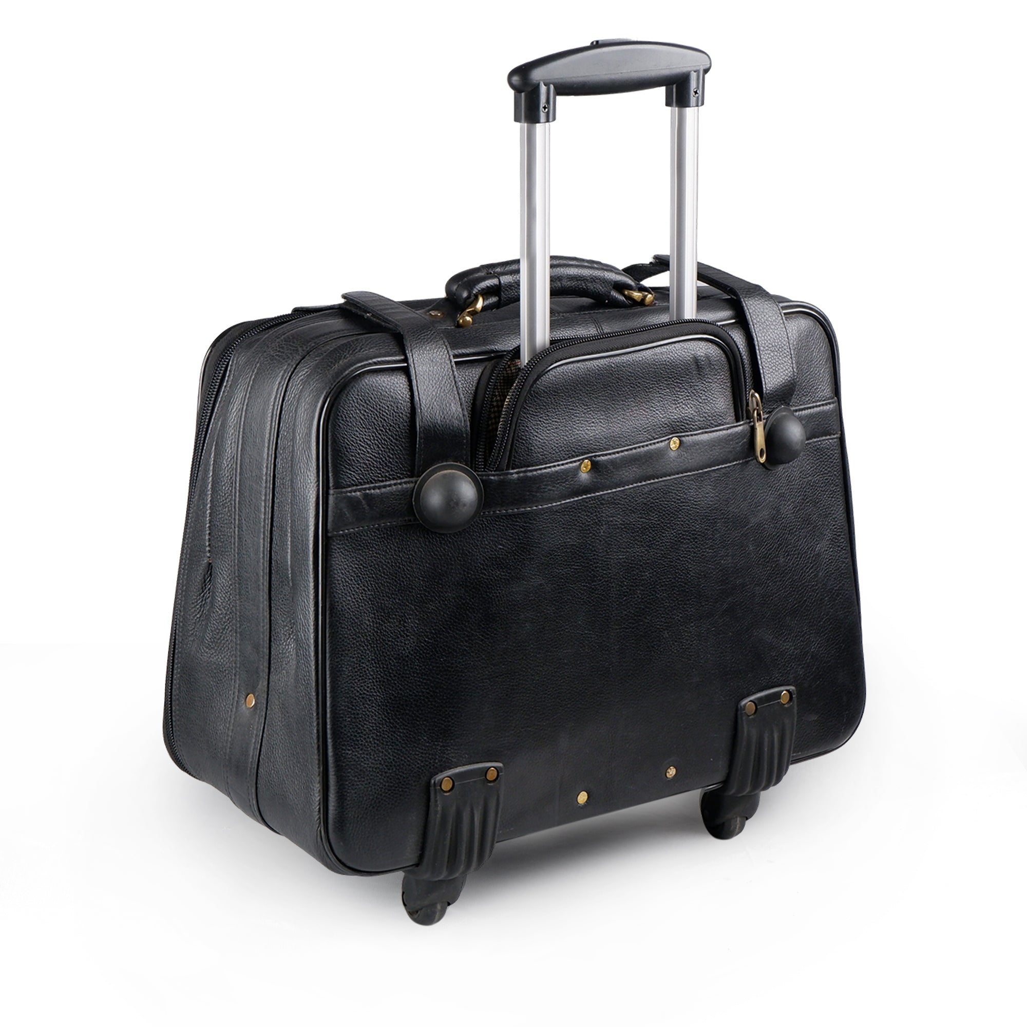 Solid Black Business Trolley Suitcase