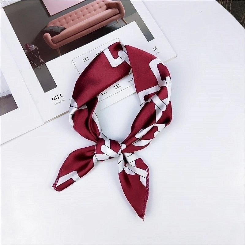 New Spring And Autumn Summer Small Silk Scarf Small Square Towel Women's Professional Variety Decorative Printed Scarf Scarf