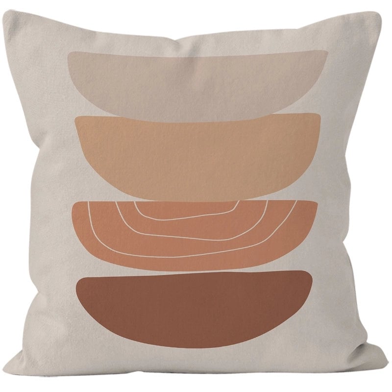 Preppy Style Minimalist Classic Style Color Block Super Short Velvet Pillow Cases
