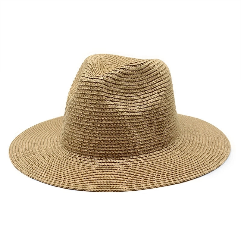 Unisex Minimalist Solid Color Flat Eaves Fedora Hat