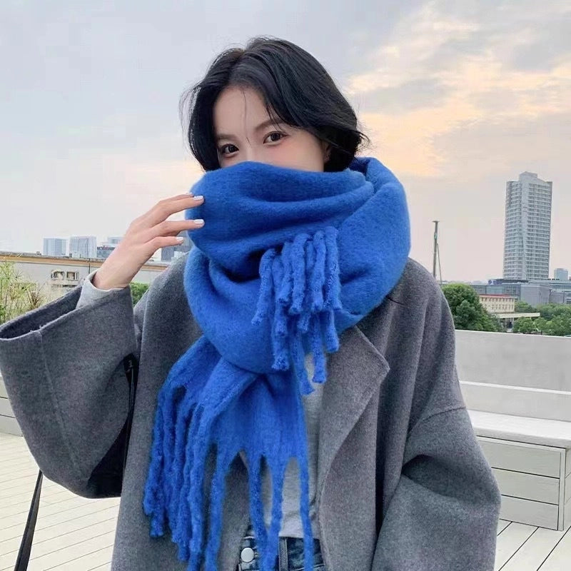 Women's Minimalist Classic Style Solid Color Imitation Cashmere Scarf