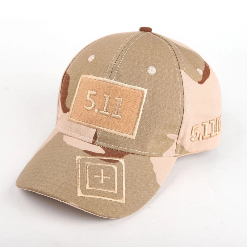 Camouflage Baseball Cap Men's 511 Embroidered Outdoor Sports Summer Sunscreen Hat Women's Military Training Hat