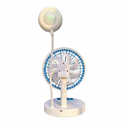 Mini Fan with LED. Portable Chargeable Mini Electric Fan With LED Light Lamp