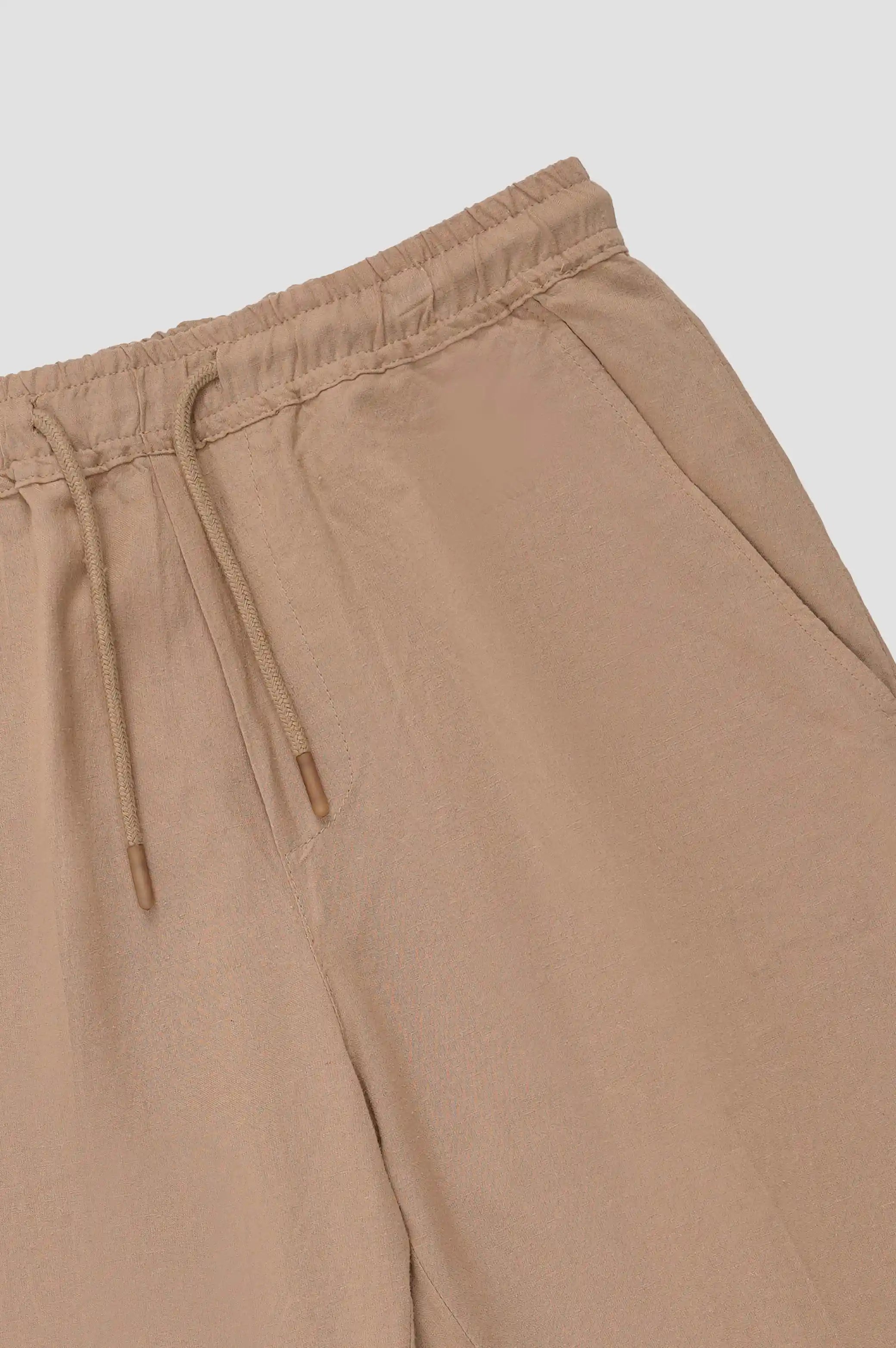 DRAWSTRING LINEN SHORTS