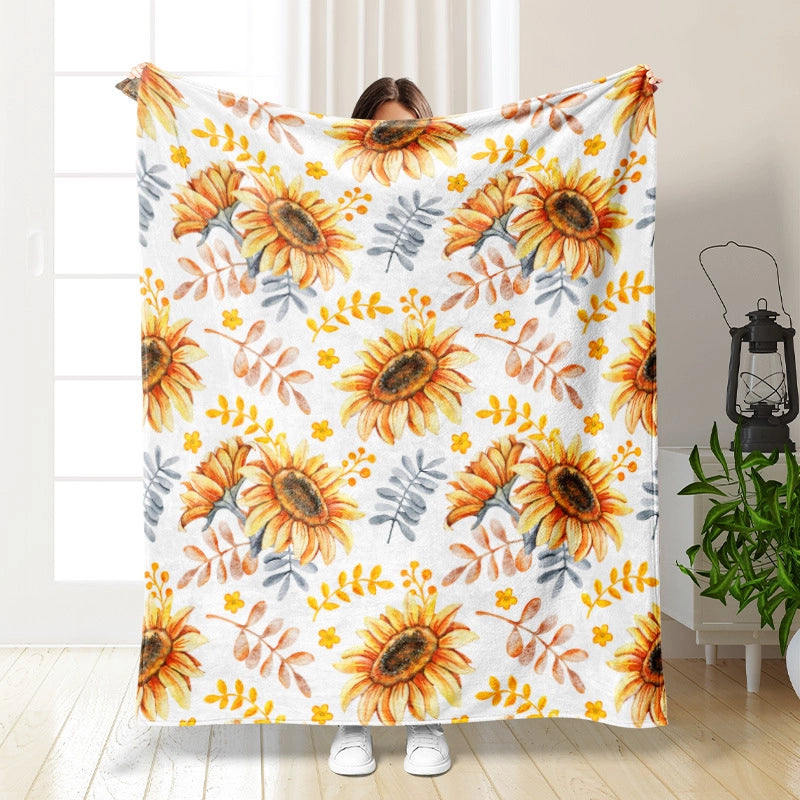 Halloween Cute Pumpkin Bat Ghost Polyester Blanket Couch & Sofa Decor