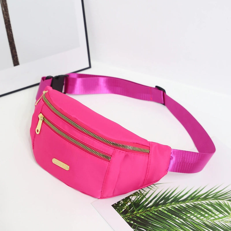 Women's Streetwear Solid Color Nylon Waist Bags