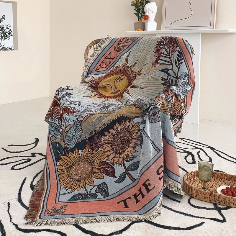 Fashion Flower Butterfly Cotton Blanket