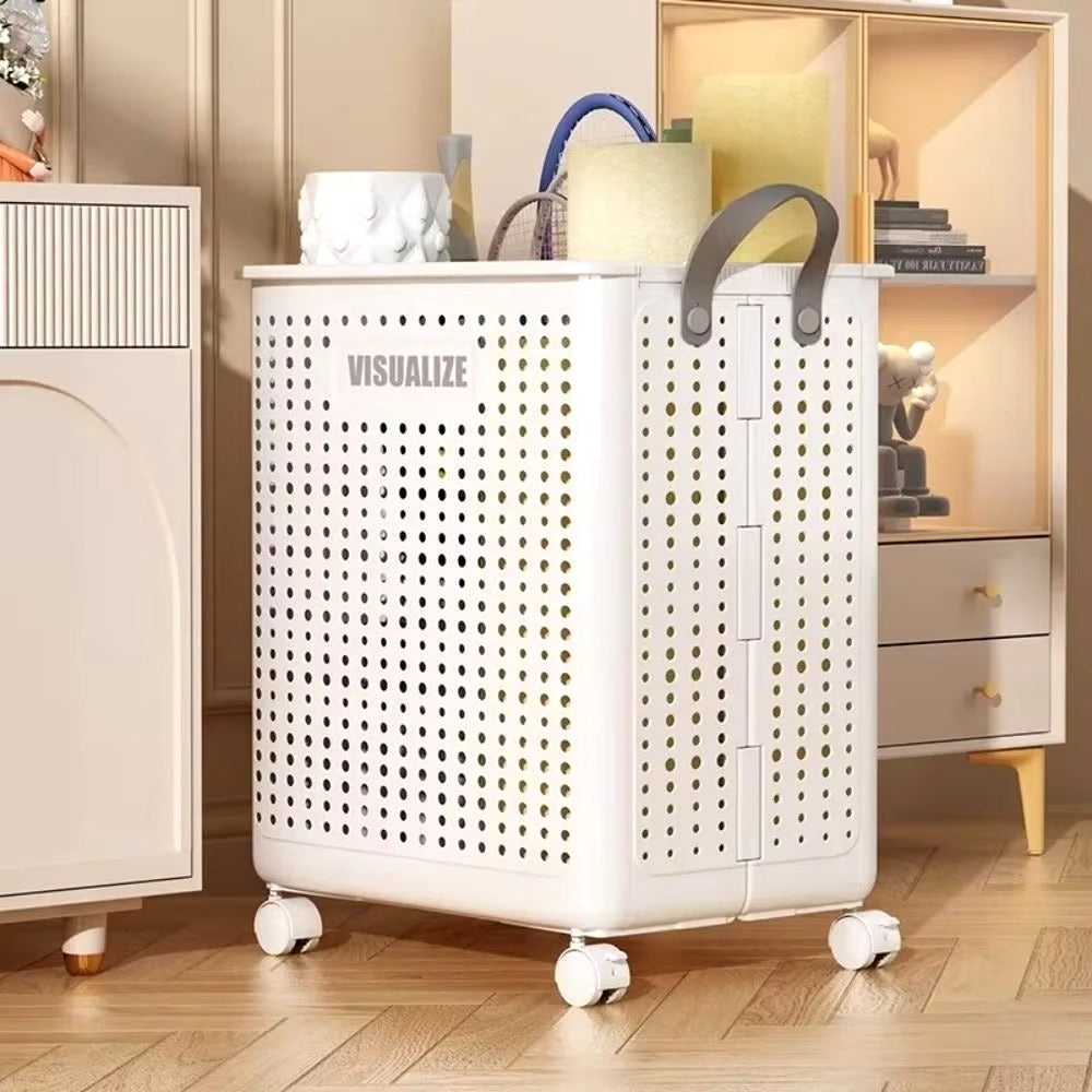 LARGE CAPACITY MOVABLE FOLDING LAUNDRY BASKET