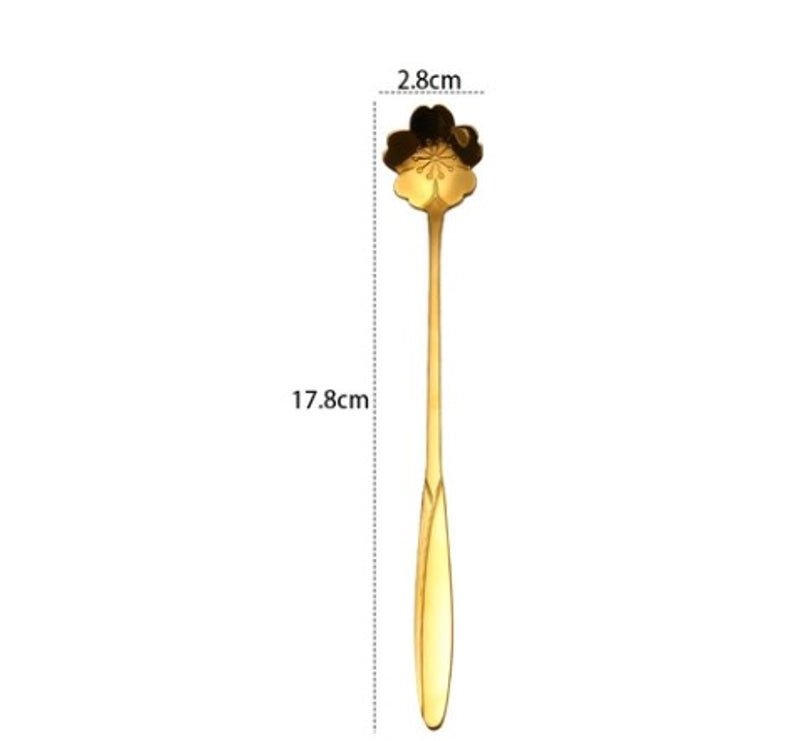 Casual Flower Stainless Steel Spoon