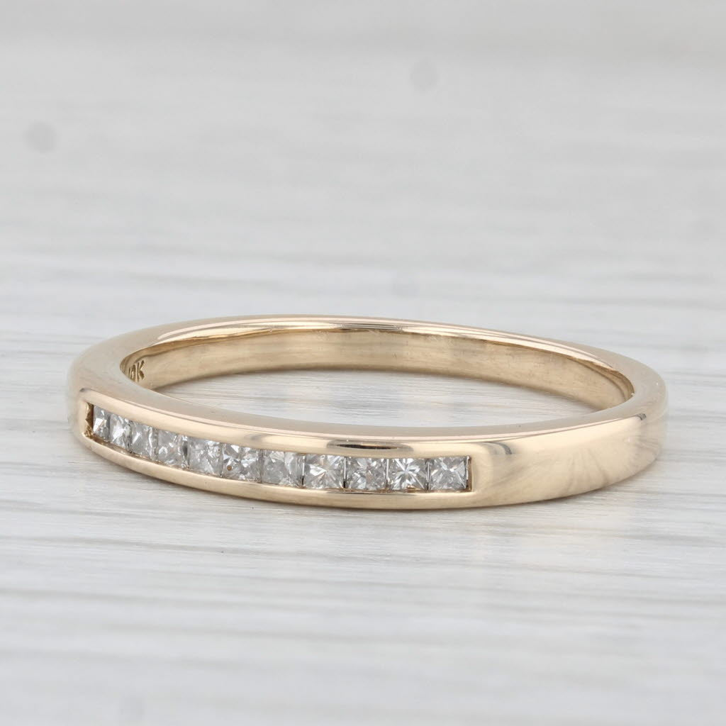 0.32ctw Diamond Wedding Band 10k Yellow Gold Size 9 Stackable Anniversary Ring