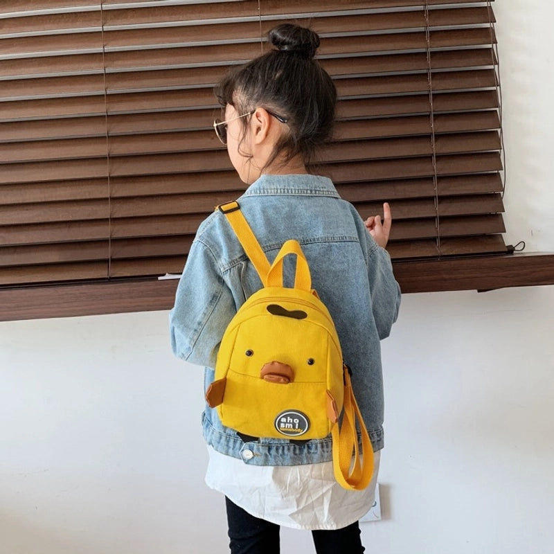 Cartoon Solid Color School Daily Kids Backpack