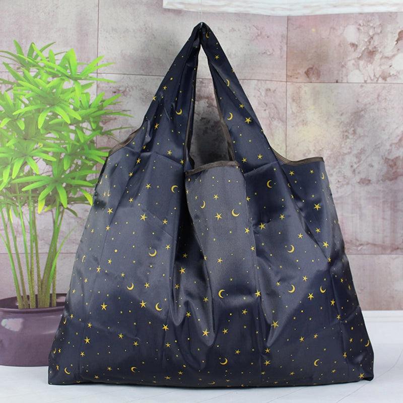 Printed Environmental Bag Large 210T Supermarket Folding Shopping Bag Thickened Tote Bag Shopping Bag