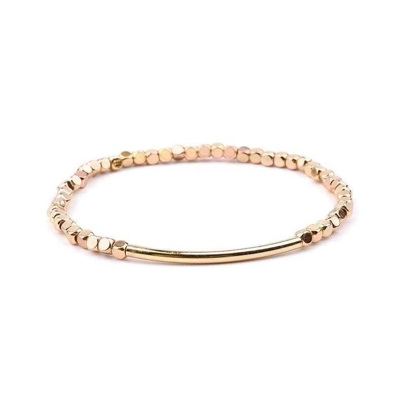 Minimalist Geometric Beaded Crystal Bracelets