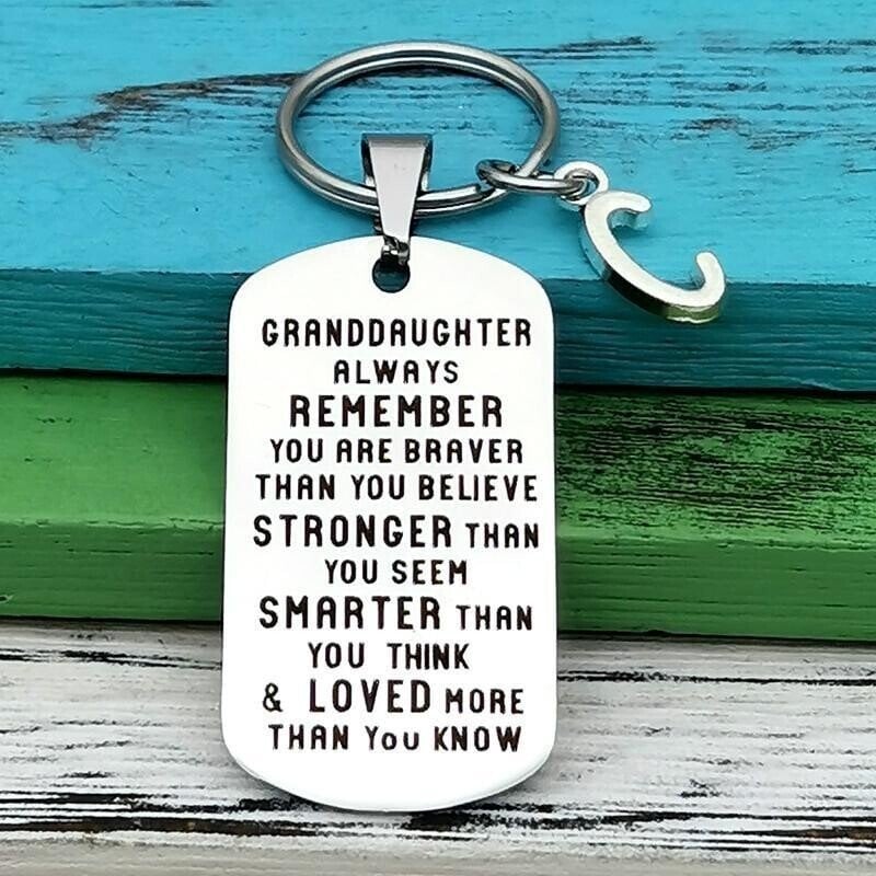 Promotion 49% OFF⇝ 💓 To My Grandson Granddaughter  Gift Lettering Keychain