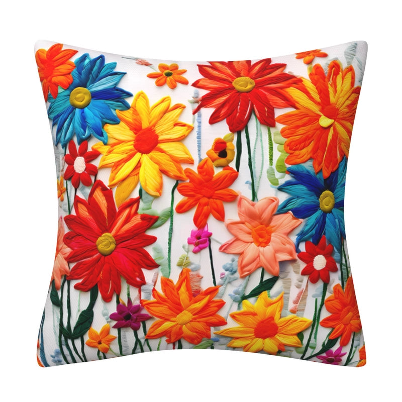 Elegant Classical Minimalist Floral Polyester Pillow Cases Couch & Sofa Decor