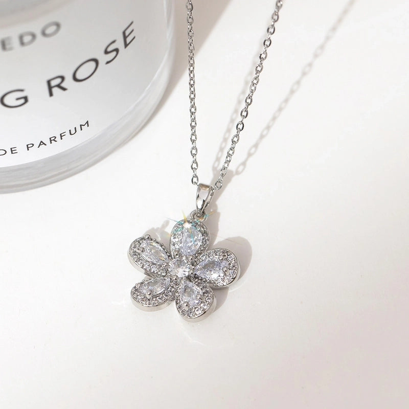 2 Pieces Minimalist Classic Style Geometric Titanium Steel Plating Pendant Necklace
