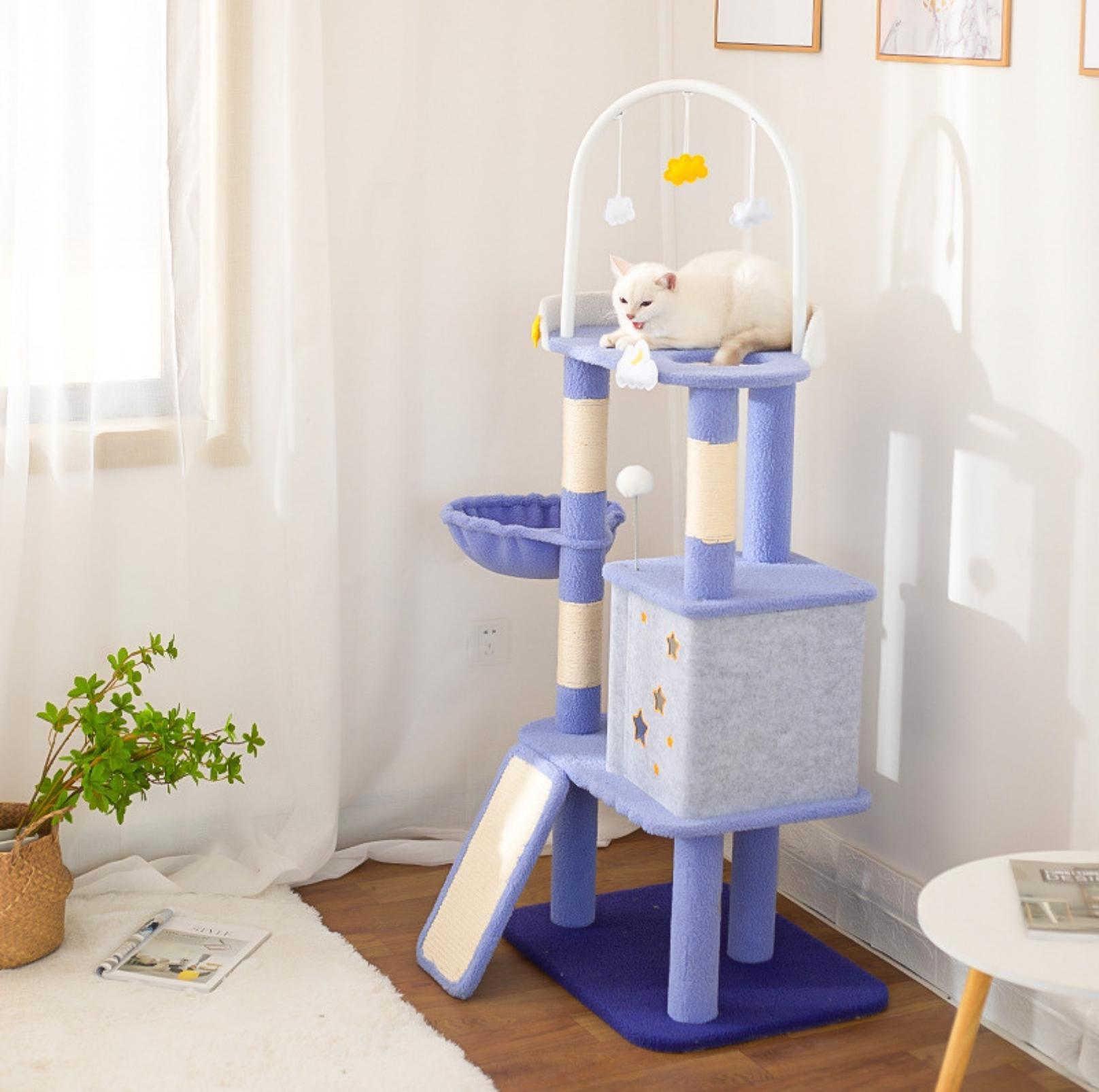 Walking Among The Starry Sky Cat Tree With Scratching Posts