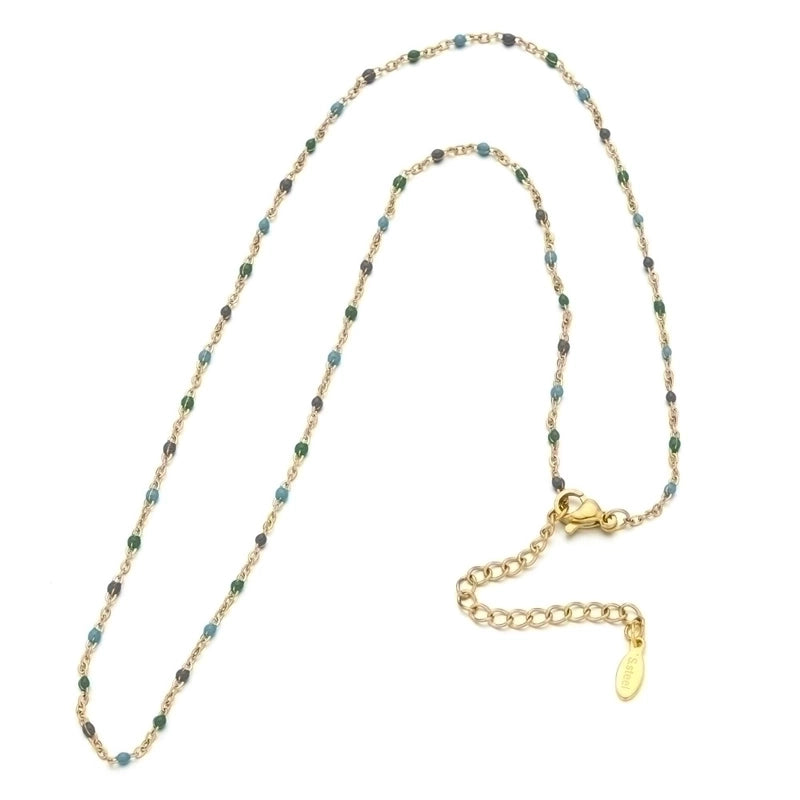 Minimalist Printing Stainless Steel Alloy Plating Gold Plated Necklace