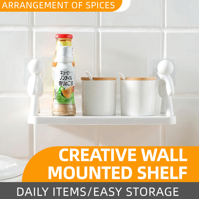 Floating shelf - wall mounted non perforated humanoid storage shelf🔥🔥