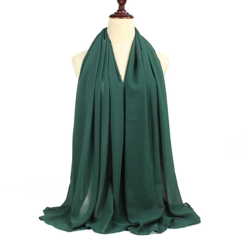Unisex Basic Minimalist Solid Color Polyester Kerchief
