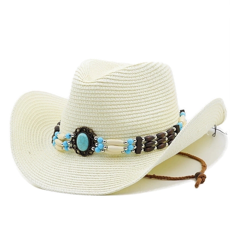 Unisex Retro Solid Color Handmade Crimping Straw Hat
