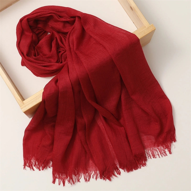 Women's Basic Solid Color Polyester Scarf