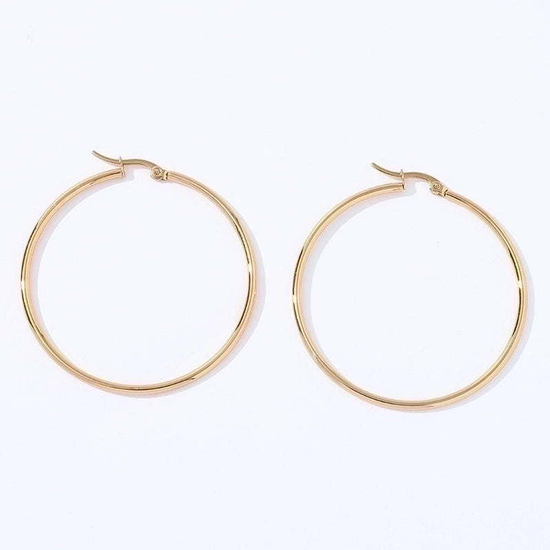 1 Pair Fashion Star Heart Shape Butterfly Plating Hollow Out 201 Stainless Steel 18K Gold Plated Earrings