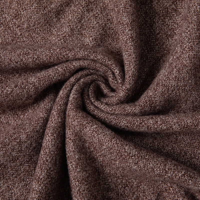 Unisex Minimalist Solid Color Polyester Scarf
