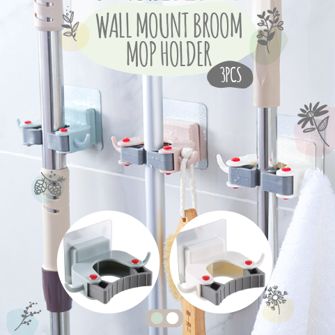 50% OFF-Wall Mount Broom Mop Holder