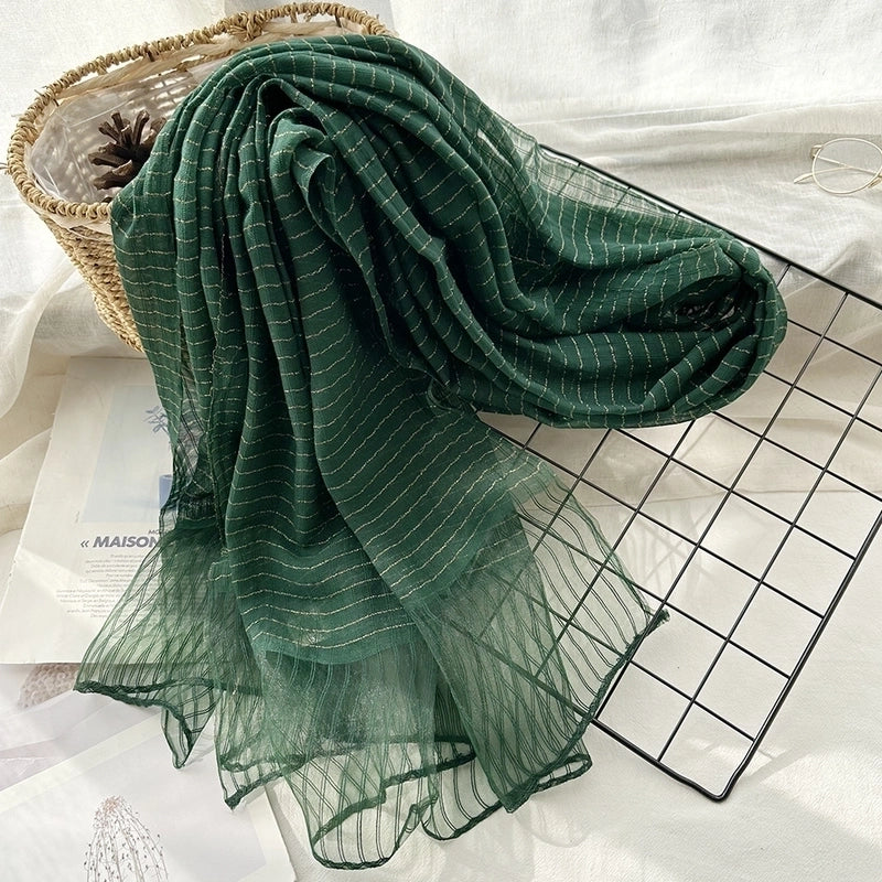 Women's Elegant Sweet Color Block Silk Silk Scarf