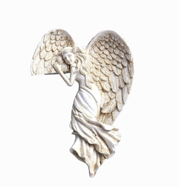 Door Frame Angel Wing Sculpture Retro Wall Decoration Frame Angel🔥